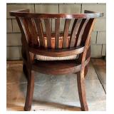 Pair of Wooden Armchairs with Cushions