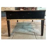 Antique Hand-Painted Coffee Table with Ornate Design