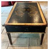 Antique Hand-Painted Coffee Table with Ornate Design