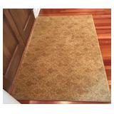 Large Elegant Floral Pattern Beige Rug