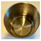 Collection of Decorative Items: Metal Magazine holder, Wine Sign, and Metal Cup