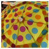 ShedRays 7ft Beach Umbrella with Colorful Polka Dot Design