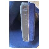 Blue Upholstered Swivel Armchair with Removable Cushion by Hughes Furniture