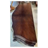 Vintage Mahogany 4-Drawer Bombe Chest with Brass Handles