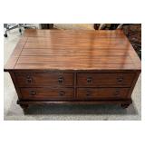 Harden Wooden Coffee Table with 4 Drawers with Bonus Protective Pads