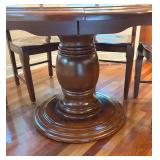 Zimmerman Chair Shop Dining Set with 6 Chairs and Pedestal Table and Leaf