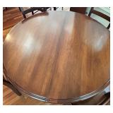 Zimmerman Chair Shop Dining Set with 6 Chairs and Pedestal Table and Leaf