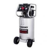 Husky 20 Gal.165 PSI Vertical Electric Oil-Free Quiet Auto/Workshop Air Compressor with Dual Gauges and 2-Quick Couplers Customer Returns See Pictures