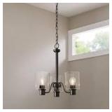 Hampton Bay Castleford 3-Light Oil Rubbed Bronze Transitional Classic Chandelier for Dining Areas with No Bulbs Included  Customer Returns See Pictures