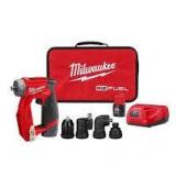 Milwaukee M12 FUEL 12V Lithium-Ion Brushless Cordless 4-in-1 Installation 3/8 in. Drill Driver Kit with 4-Tool Heads Customer Returns See Pictures