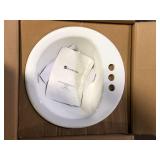 Glacier Bay 19 in. Drop-In Round Vitreous China Bathroom Sink in White Customer Returns See Pictures