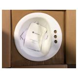 Glacier Bay 19 in. Drop-In Round Vitreous China Bathroom Sink in White Customer Returns See Pictures