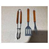 3PCS The Cellar Farm Fresh BBQ Wood Tool Set