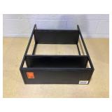 Evelyn&Zoe Ricardo 22" Wide Rectangular Console Table with Metal Shelves, Blackened Bronze