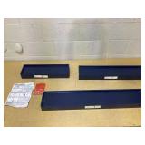 Solid Wood Floating Shelves Set of 3 - Modern Blue Shelves for Wall Decor Storage