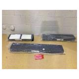 Solid Wood Floating Shelves Set of 3 - Modern Blue Shelves for Wall Decor Storage