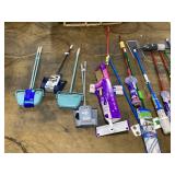 Miscellaneous Lot of Mops and Brooms
