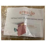 Step Up Laundry Drying Rack (28-INCH White), Wall Mounted, Retractable Clothes Drying Rack, 40lbs Capacity, 11.6 Linear Ft