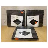 LOT of 3 TrafficMaster Black 24 in. W x 24 in. L x 0.47 in. Foam Interlocking Gym Floor Tiles (6 Tiles/Pack) (24 sq. ft.)