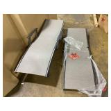 SunVilla Commercial Sling Wave Chaise Lounge with Adjustable Armrests, 2-pack