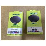 LOT of 2 ONN 4K STREAMINGBOX