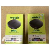 LOT of 2 ONN 4K STREAMINGBOX