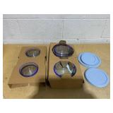 Pyrex 10-Piece Simply Store Tinted Round Food Storage Set w/Lids in Blue