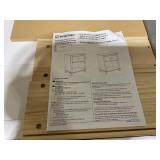 Prepac Yaletown Traditional 1-Drawer Tall Nightstand Side Table, Bedside Table with Drawer and Open Shelf 16" D x 23" W x 28" H, White, WDNH-1201-1