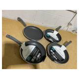 LOT OF 4 Mainstays Heavy Weight 12 inch Non Stick Skillet