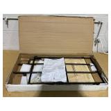 Folding 3 Shelf Black Metal with Natural Wood Shelves - Brightroom