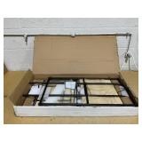 Folding 3 Shelf Black Metal with Natural Wood Shelves - Brightroom