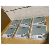 LOT OF 6 Health o meter High-Capacity Compact Digital Bathroom Scale, 500 lb. Capacity, Glass