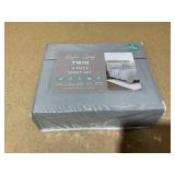 4PCS Twin Size Kaycie Gray Sheet Set