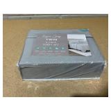 4PCS Twin Size Kaycie Gray Sheet Set