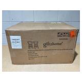 2PCS Glitzhome 29.50 in. Seat Height Modern Wood Fabric Black 360°Swivel Bar Stool With Low Back