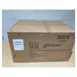 2PCS Glitzhome 29.50 in. Seat Height Modern Wood Fabric Black 360°Swivel Bar Stool With Low Back