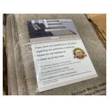 14PCS Plush Cream Gray Bullnose Indoor Stair Tread Cover Tape Free Non-slip Carpet