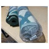 Hawaii Green Modern Floral Reversible Plastic Outdoor Area Rug