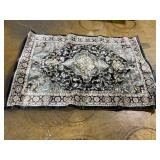 Safavieh Lyndhurst Anthracite/Teal Border Area Rug