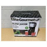 Elite Gourmet EJX320 Big Mouth Whole Fruit 5.2 Self-Feeding Chute, Cold Press Masticating Slow Juice Extractor