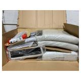 StyleWell - Banford Riverbed Beige Upholstered Dining Chair with Sable Brown Wood Legs (Set of 2)