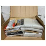 StyleWell - Banford Riverbed Beige Upholstered Dining Chair with Sable Brown Wood Legs (Set of 2)