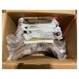 StyleWell Adenmore Brown Faux Leather Upholstered Dining Chair with Black Metal Legs (Set of 4