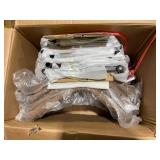 StyleWell Adenmore Brown Faux Leather Upholstered Dining Chair with Black Metal Legs (Set of 4