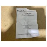 StyleWell Adenmore Brown Faux Leather Upholstered Dining Chair with Black Metal Legs (Set of 4