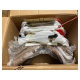 StyleWell Adenmore Brown Faux Leather Upholstered Dining Chair with Black Metal Legs (Set of 4