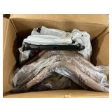 StyleWell Adenmore Brown Faux Leather Upholstered Dining Chair with Black Metal Legs (Set of 4