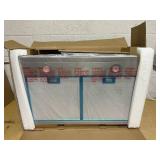 Vissani Siena 30 in. 350CFM Convertible Pyramid Wall Mount Range Hood in Stainless Steel with Charcoal Filter and LED Lighting