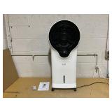 Newair Evaporative Cooler 470 CFM 250 sq. ft. Freestanding Home Air Cooler 3 Fan Speeds 1.45 Gallon Water Tank, White Easy Glide Wheels Remote Control Included