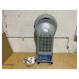 Newair Evaporative Cooler 470 CFM 250 sq. ft. Freestanding Home Air Cooler 3 Fan Speeds 1.45 Gallon Water Tank, White Easy Glide Wheels Remote Control Included